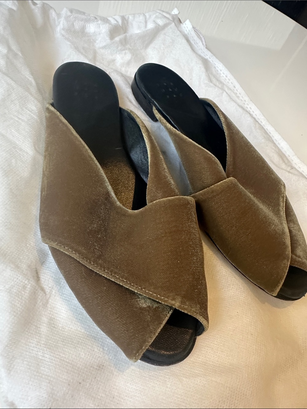 Trademark Velvet Flat Mules - Picture 4 of 7
